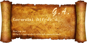 Gerendai Alfréd névjegykártya